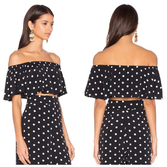 House of Harlow 1960 Tops - House of Harlow 1960 x REVOLVE Bree Crop Polka Dot